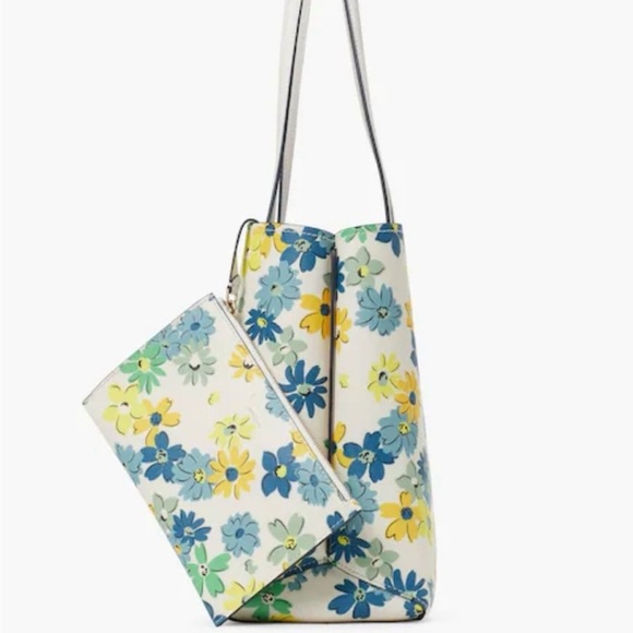 Kate Spade All Day Floral Medley Large Tote with pink dust bag - Picture 3 of 8